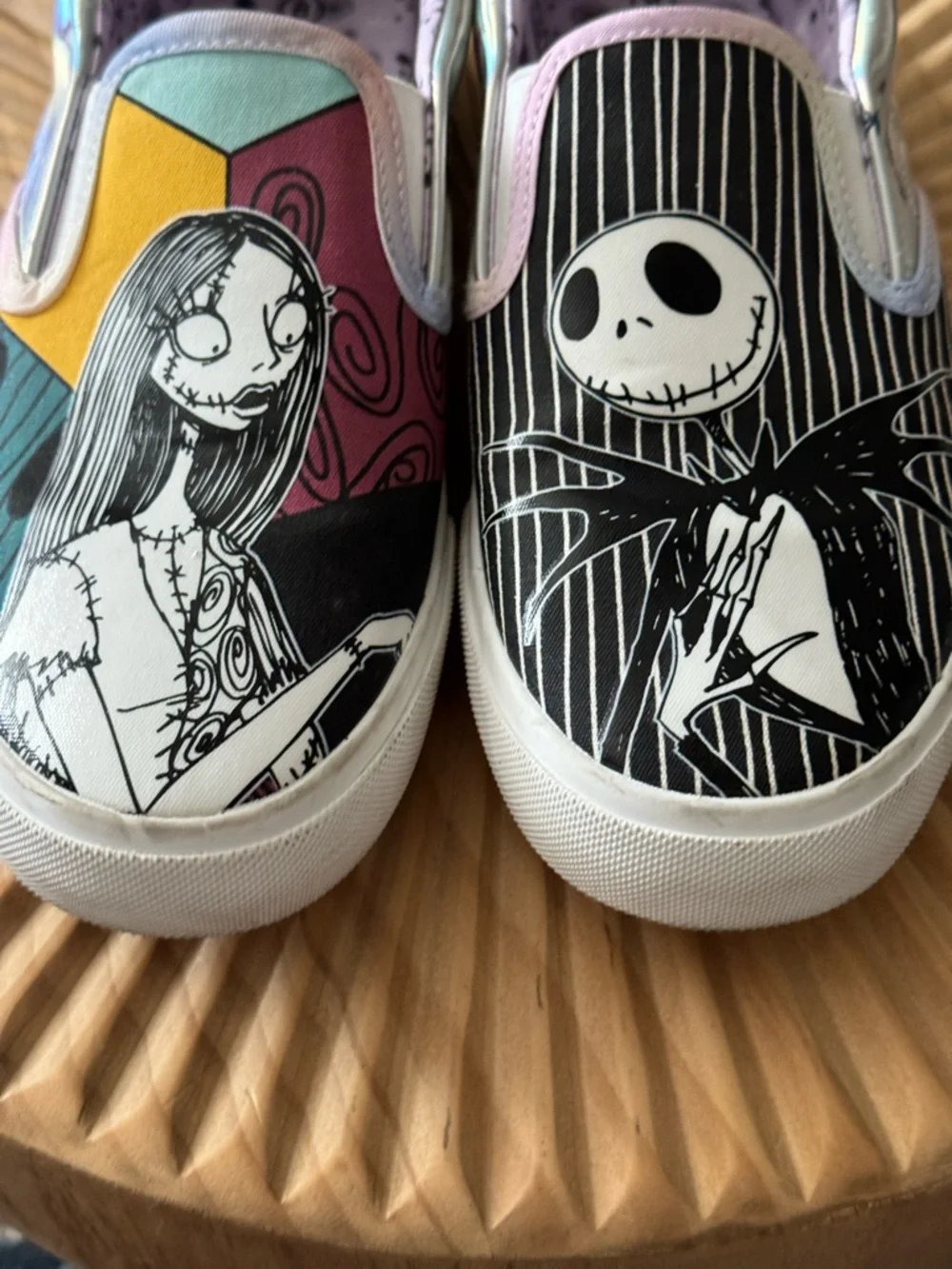 Disney Nightmare Before Christmas Low Top Slip-On Sneakers Size 8